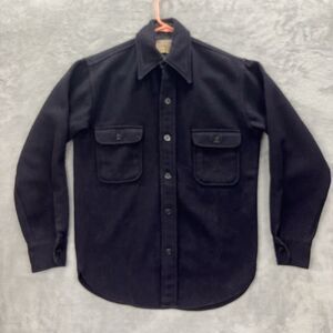 Vintage Fox Knapp Overcoat Men's Small Black Wool Heavy Thick USA-Made 50s 60s
